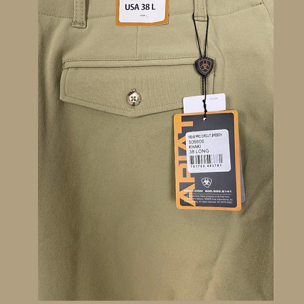 Ariat Mens Pro Circuit Breech Khaki 38 Long - Picture 6 of 11